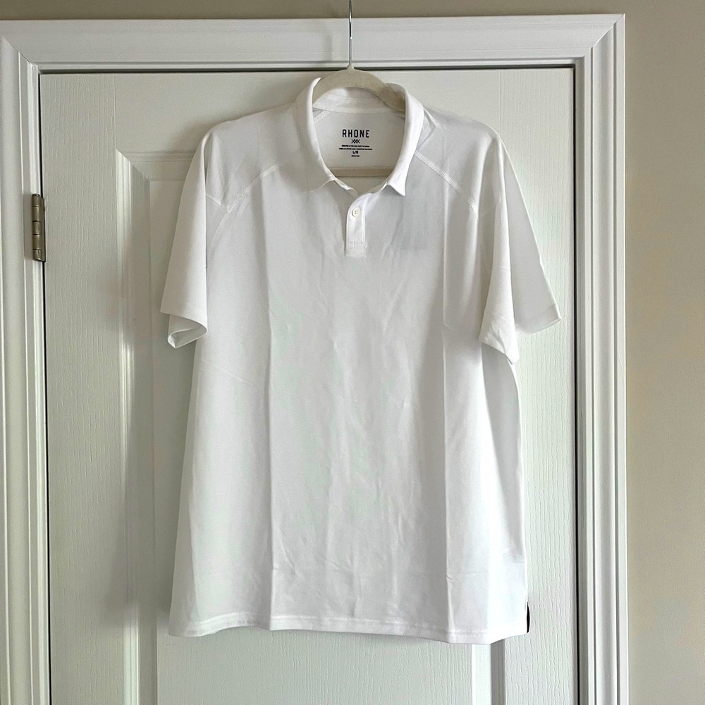 RHONE White Polo Shirt